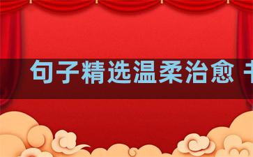 句子精选温柔治愈 书摘